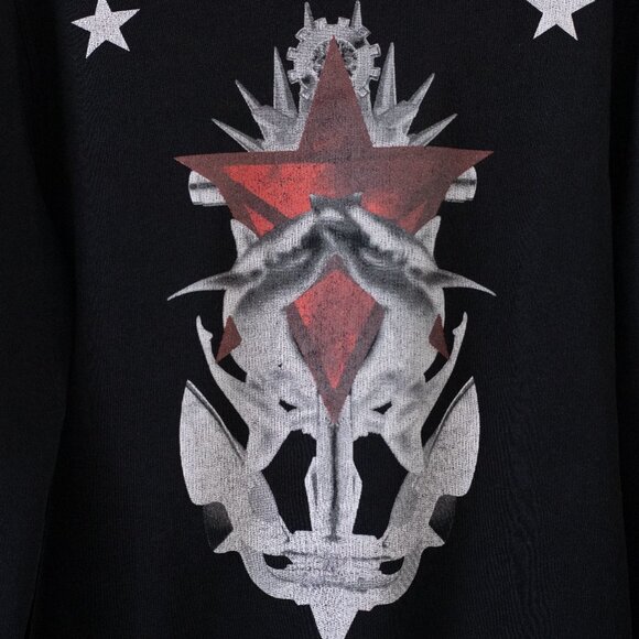 Givenchy Paris Men's Black Graphic Sweatshirt Size M Rare HTF Graphic Star Shark - Picture 3 of 10